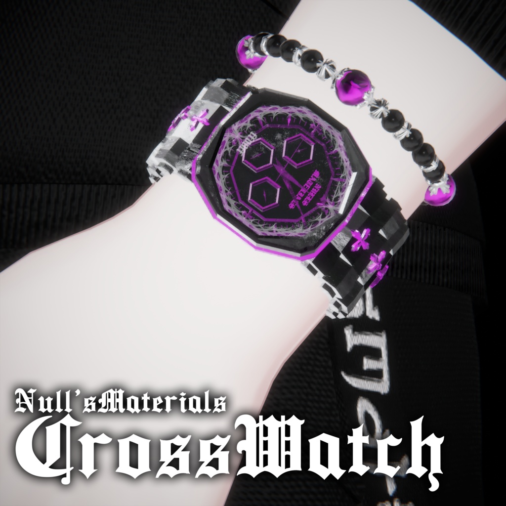 【アニメーション付き】クロスデザイン時計/【Animation】Crossdesign Watch