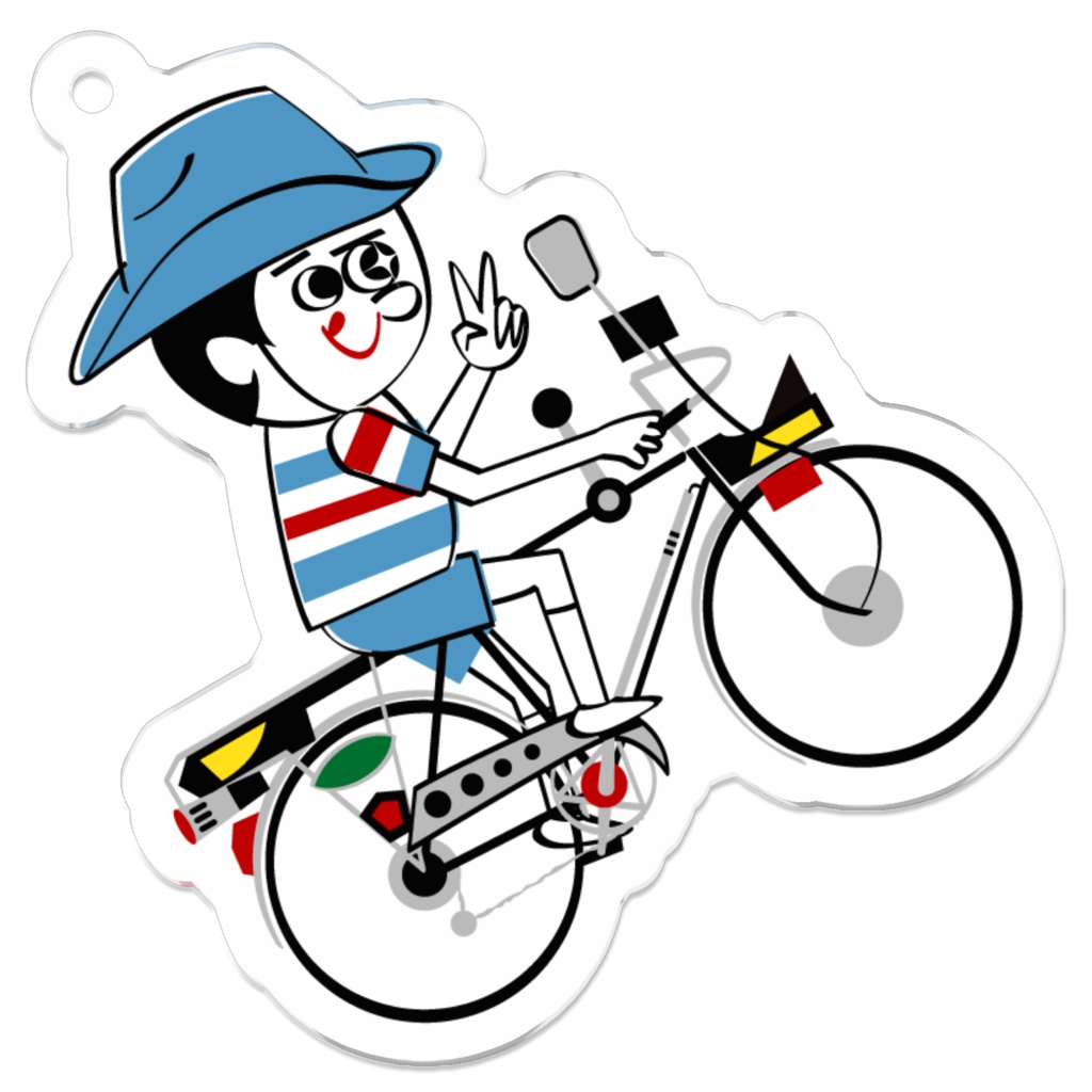 アクリルキーホルダー_スーパーカー自転車