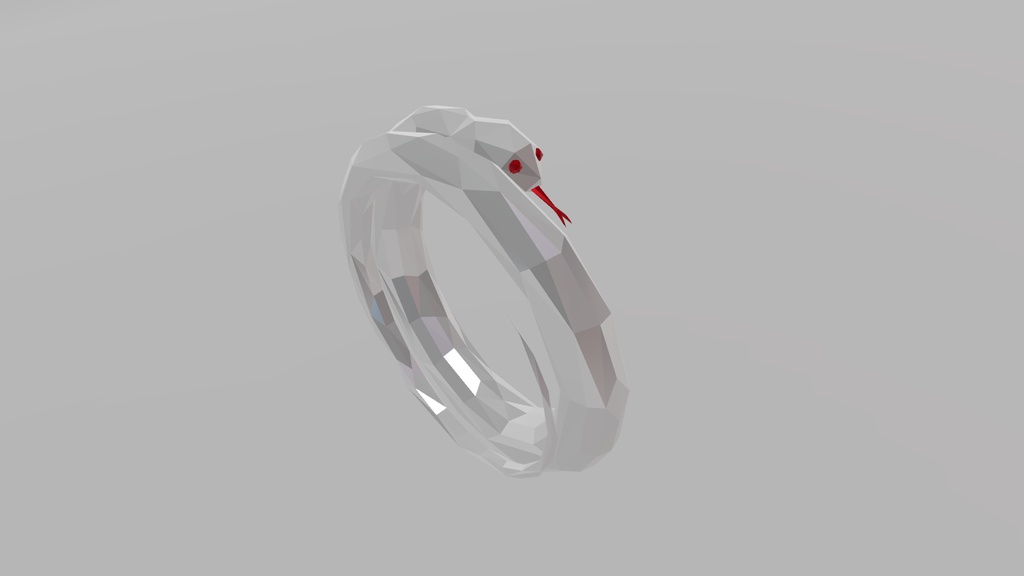 【3Dモデル】ヘビの指輪