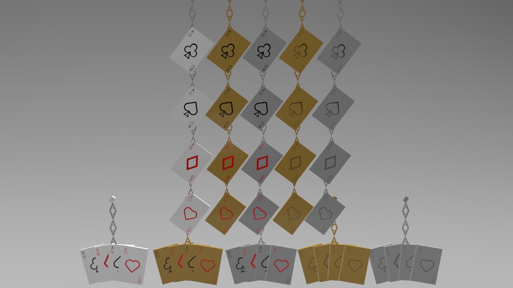 【3Dモデル】トランプのピアス