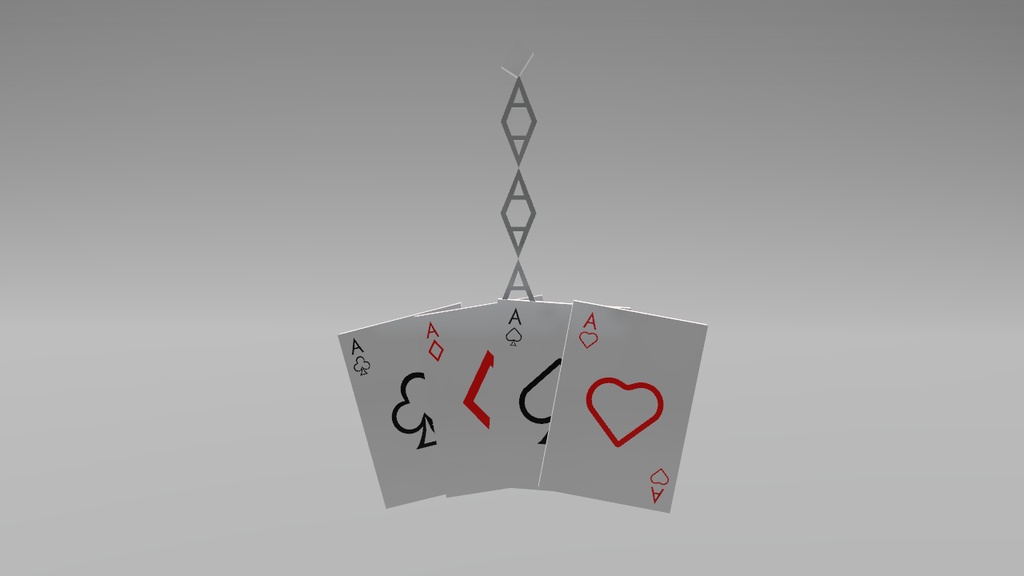 【3Dモデル】トランプのピアス