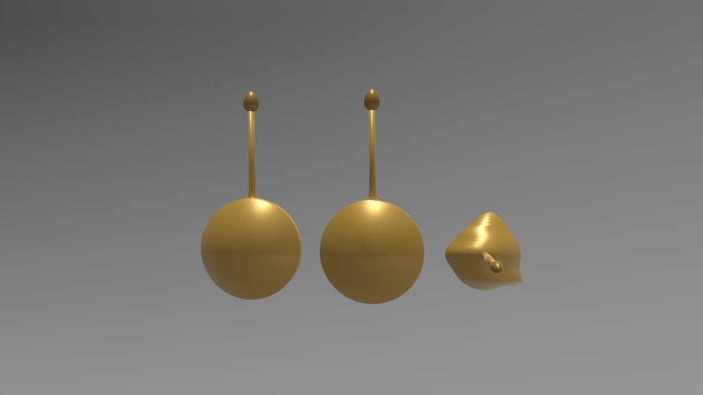 【3Dモデル】目玉焼きのピアス