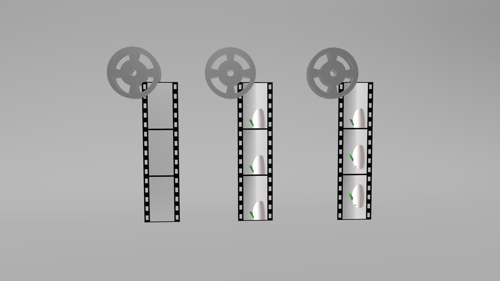 【3Dモデル】映画フィルムのピアス