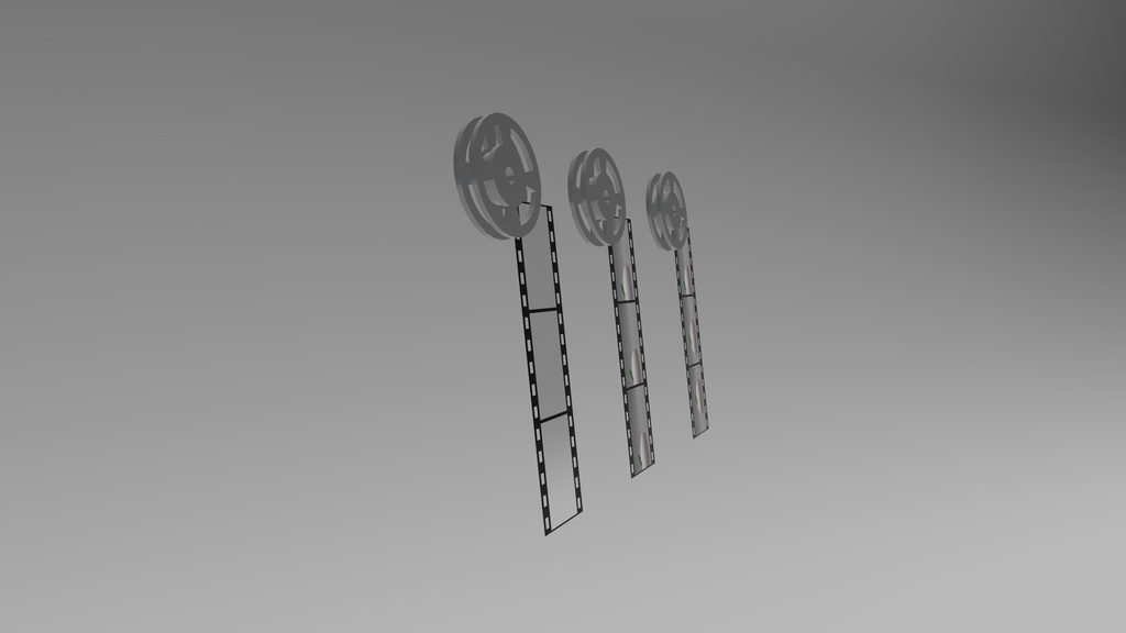 【3Dモデル】映画フィルムのピアス