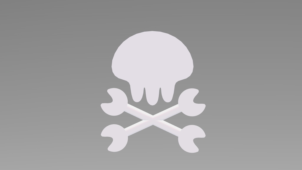 【3Dモデル】ドクロのヘアピン