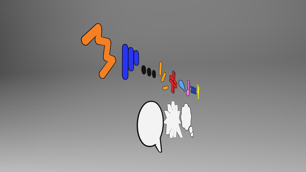 【3Dモデル】吹き出しのヘアピン