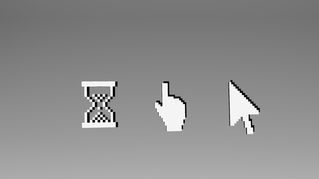 【3Dモデル】カーソルのヘアピン