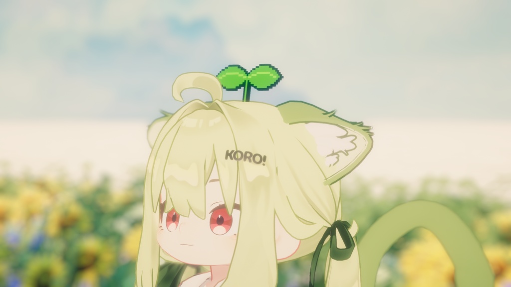 【3Dモデル】揺れる!ドットの葉