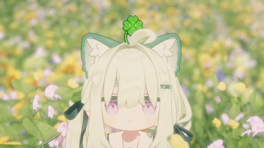 【3Dモデル】揺れる!ドットの葉