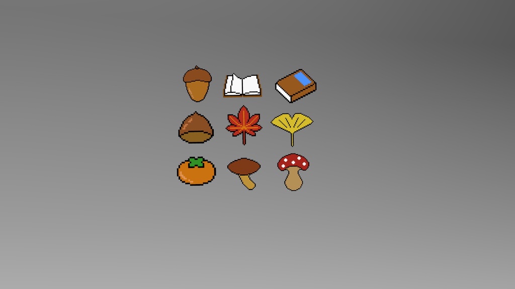 【3Dモデル】秋のドットヘアピン