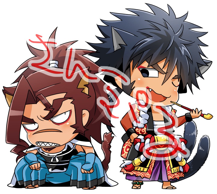 猫アクリルフィギュア(番長3、剛衛門)