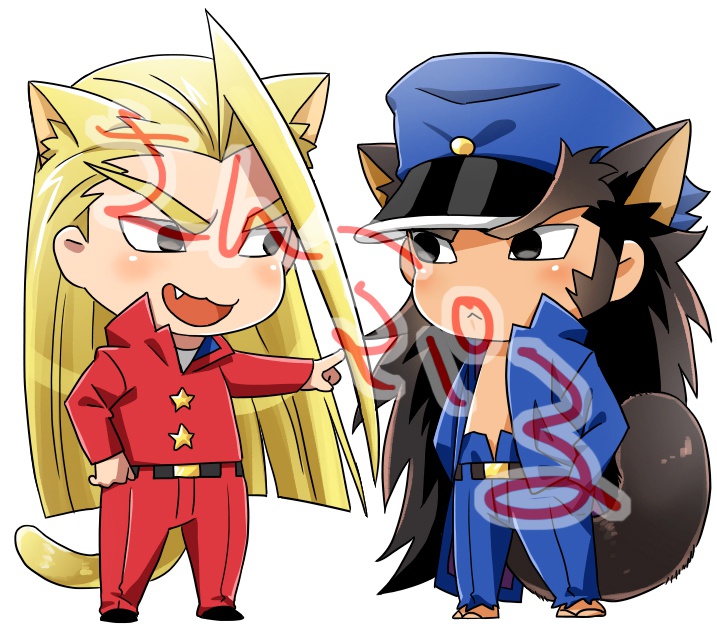 猫アクリルフィギュア(番長3、剛衛門)