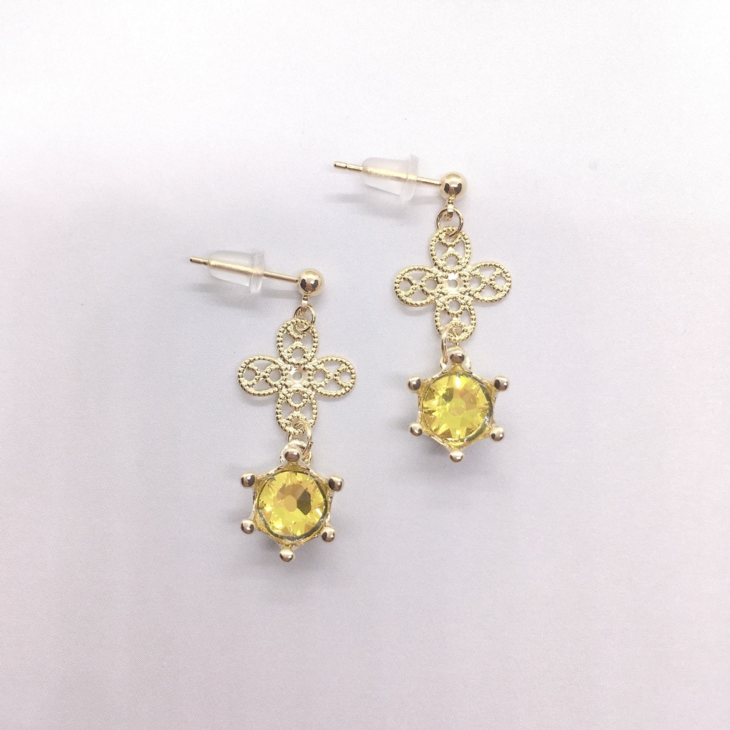 サバナクロー寮イメージ 王冠と魔法石風のピアス/イヤリング