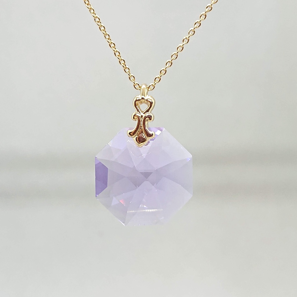 魔法石カラーのスワロフスキーネックレス