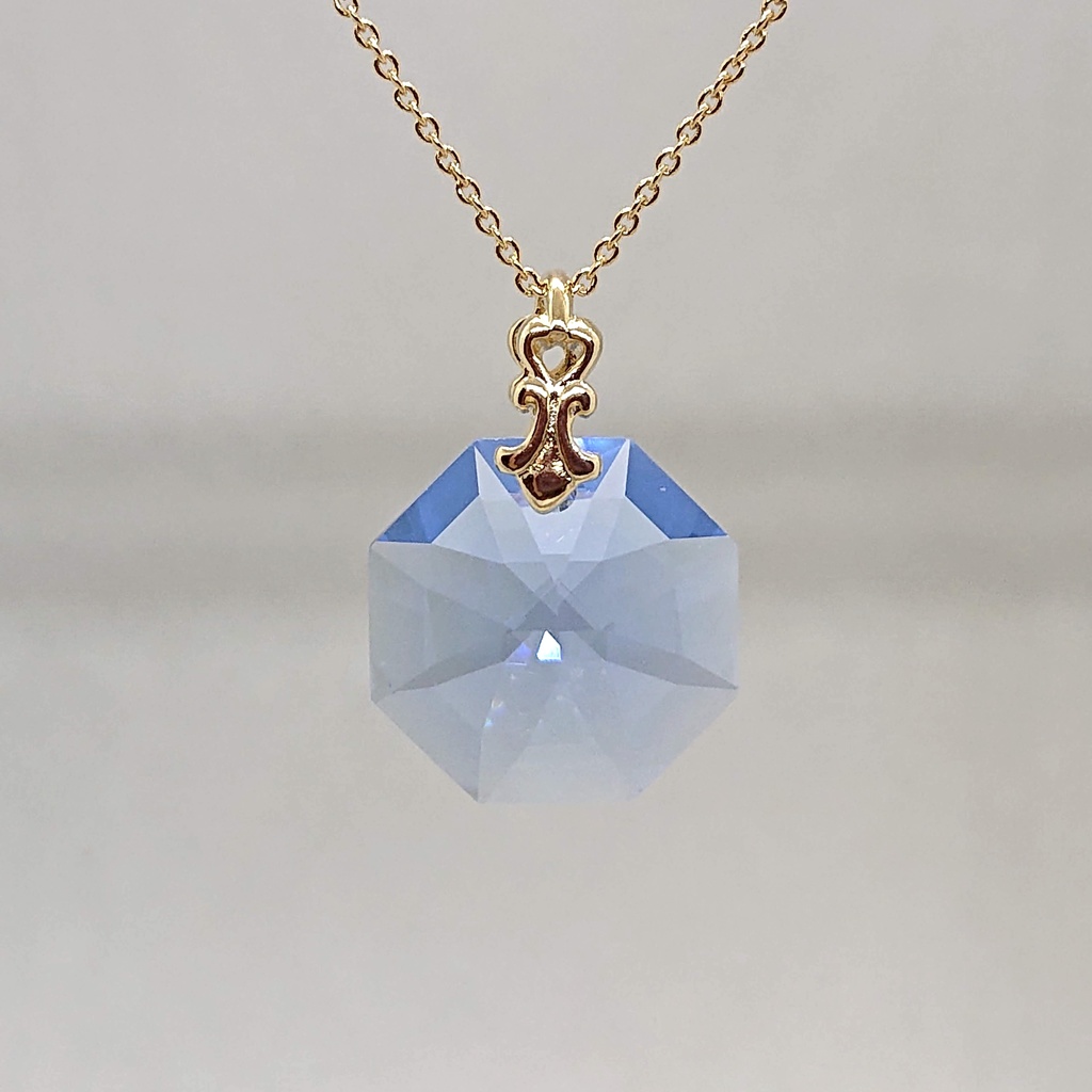 魔法石カラーのスワロフスキーネックレス