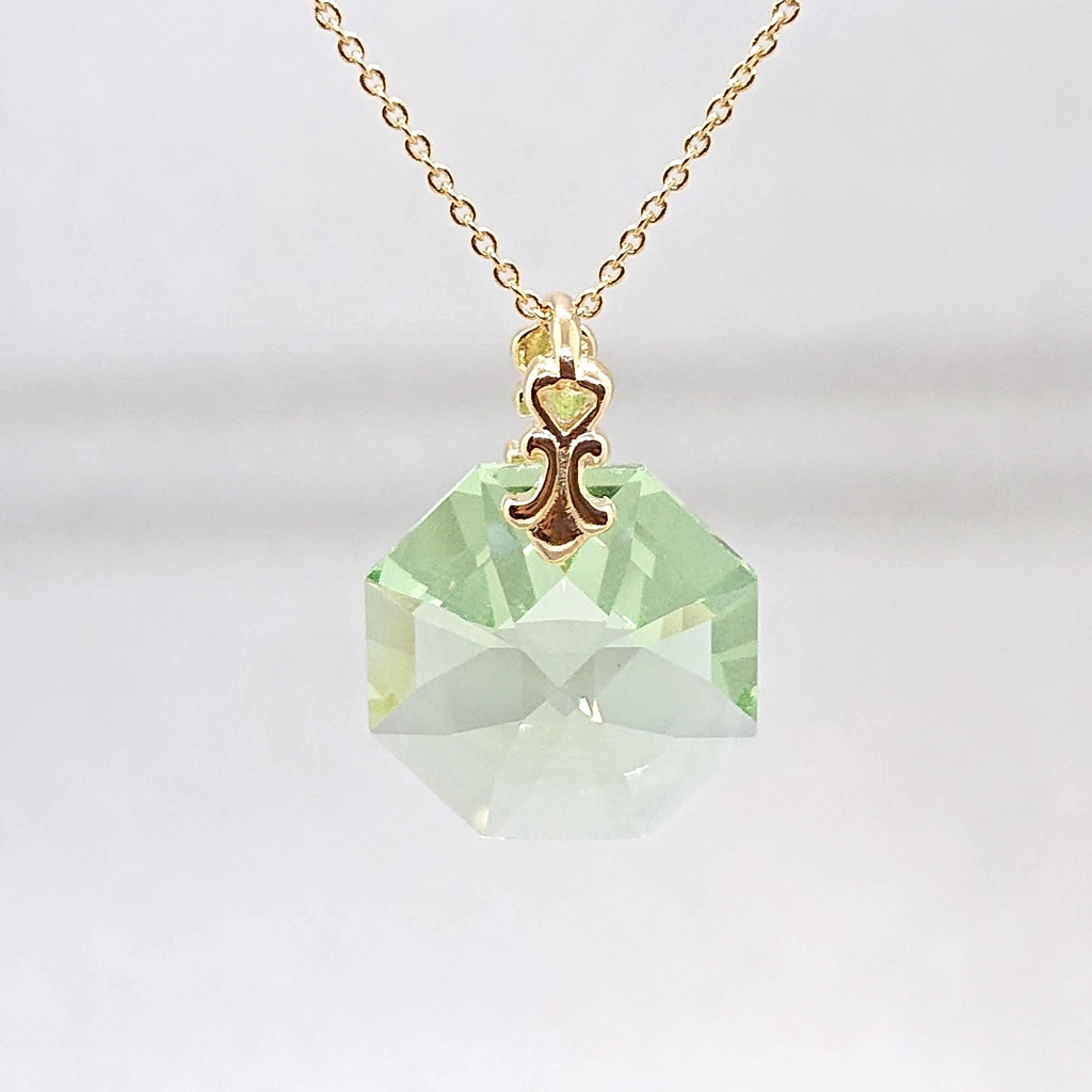 魔法石カラーのスワロフスキーネックレス