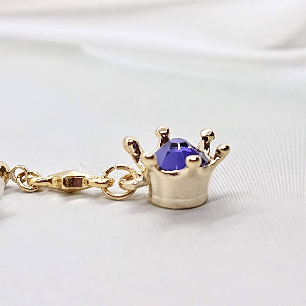 ポムフィオーレ寮イメージ 魔法石とマジカルキー風のピアス/イヤリング