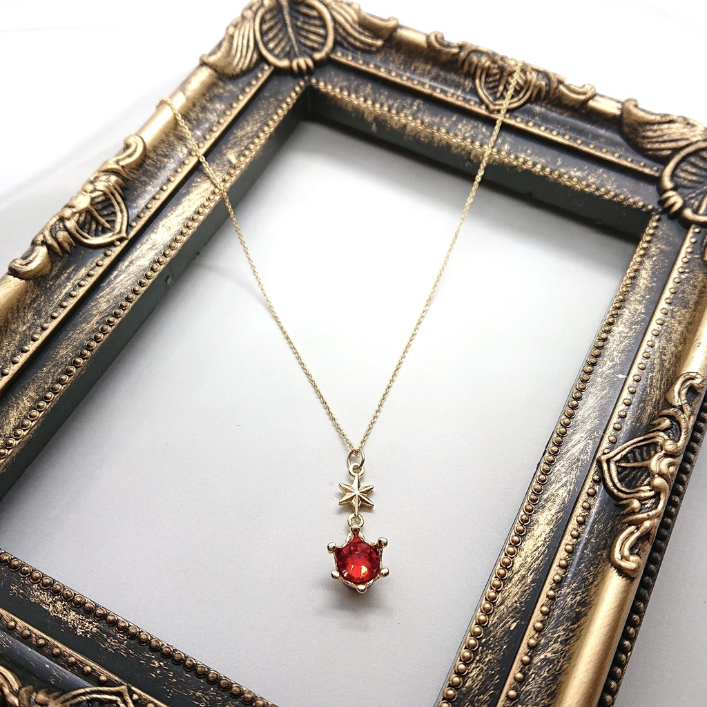 ハーツラビュル寮イメージ 王冠と魔法石のネックレス