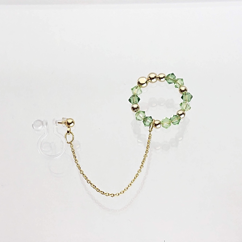 マレウス・リリア・シルバー・セベクイメージ クリスタル イヤーカフ イヤリング/ピアス