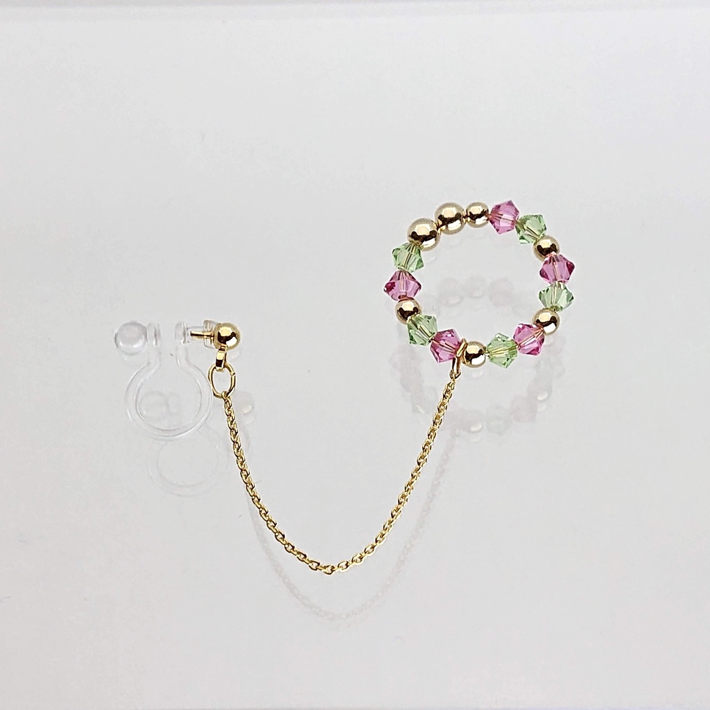 マレウス・リリア・シルバー・セベクイメージ クリスタル イヤーカフ イヤリング/ピアス