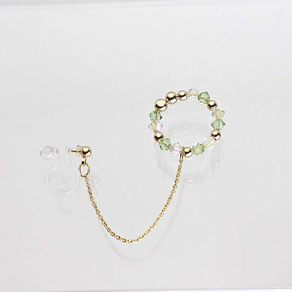 マレウス・リリア・シルバー・セベクイメージ クリスタル イヤーカフ イヤリング/ピアス