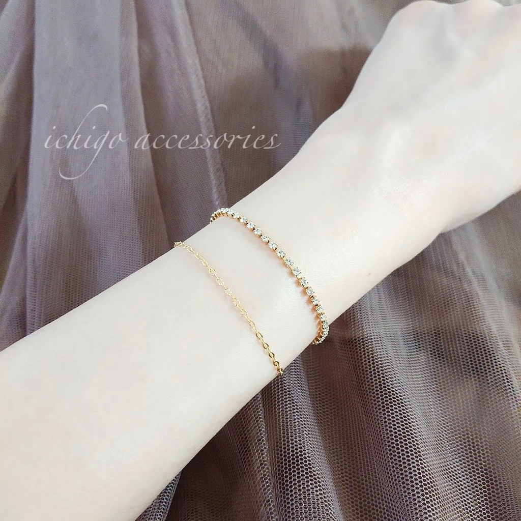 チェーン&テニスブレスレット