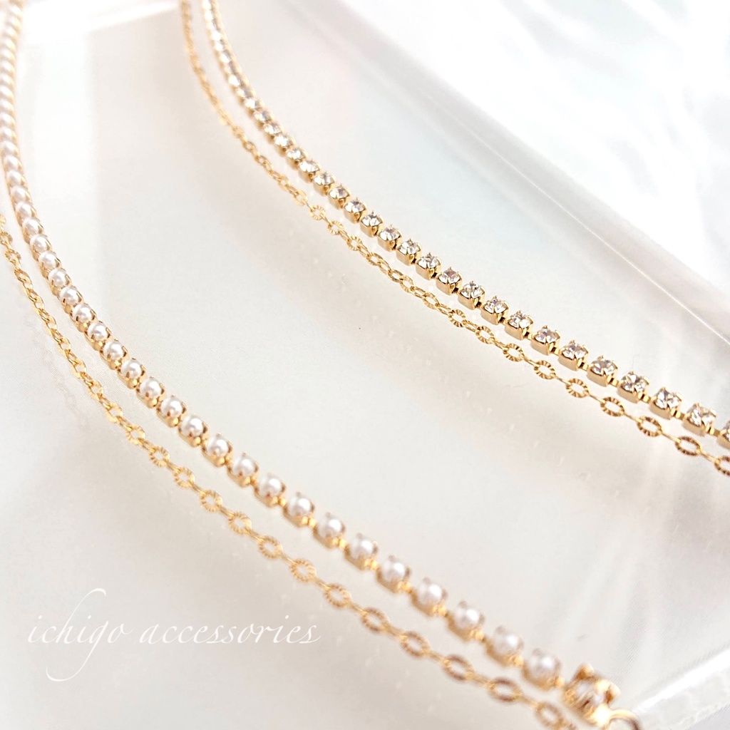 チェーン&テニスブレスレット