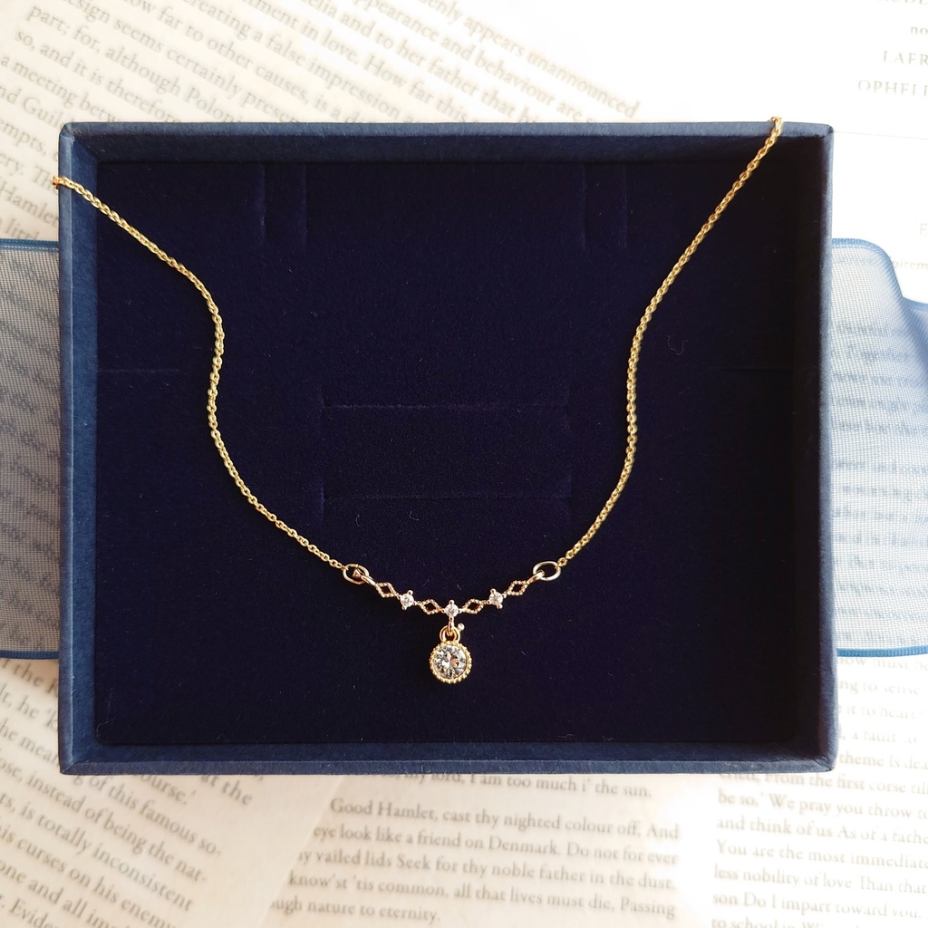 【サイズ調整可】twst イメージ レース調 ストーンバーネックレス