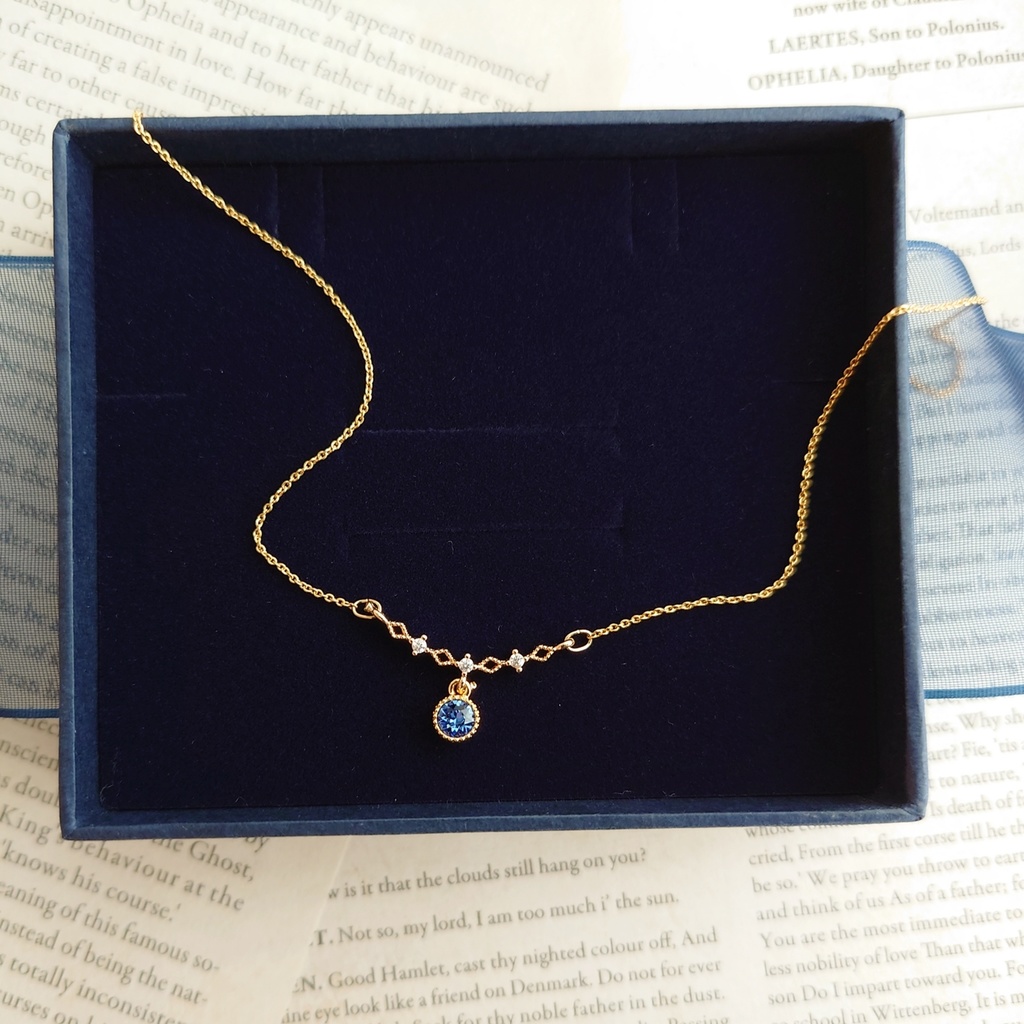 【サイズ調整可】twst イメージ レース調 ストーンバーネックレス