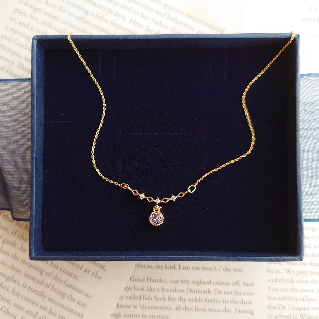 【サイズ調整可】twst イメージ レース調 ストーンバーネックレス