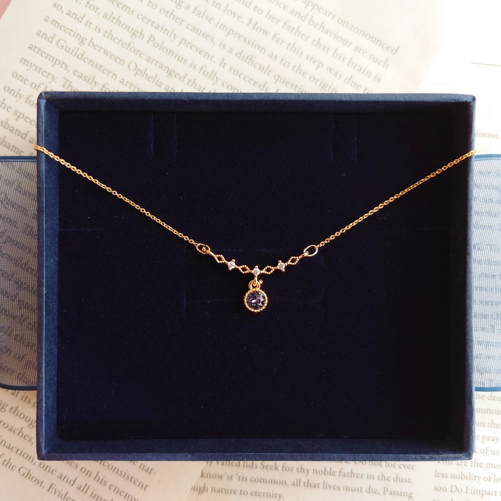 【サイズ調整可】twst イメージ レース調 ストーンバーネックレス