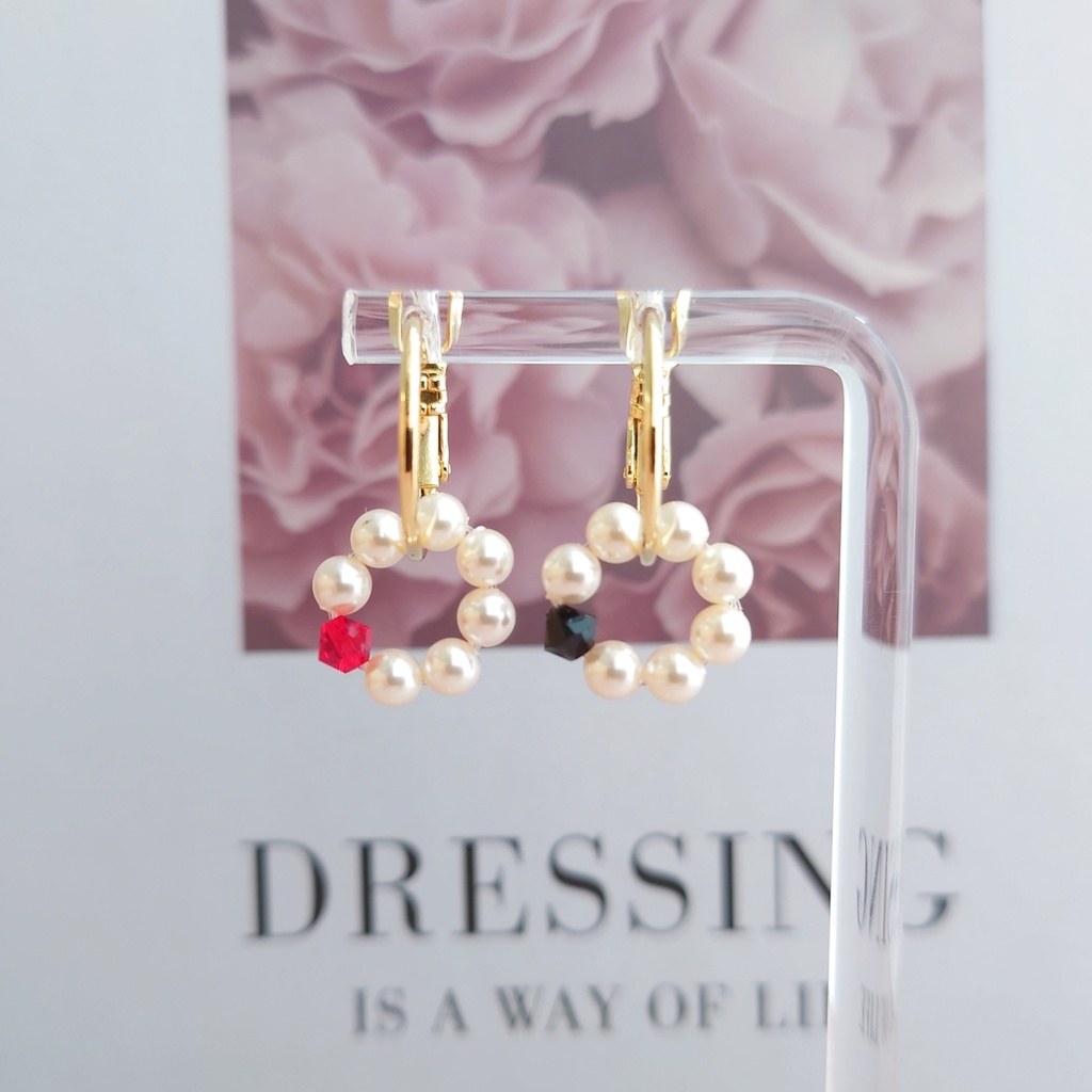 ハーツラビュル寮イメージ パールフープピアス/イヤリング