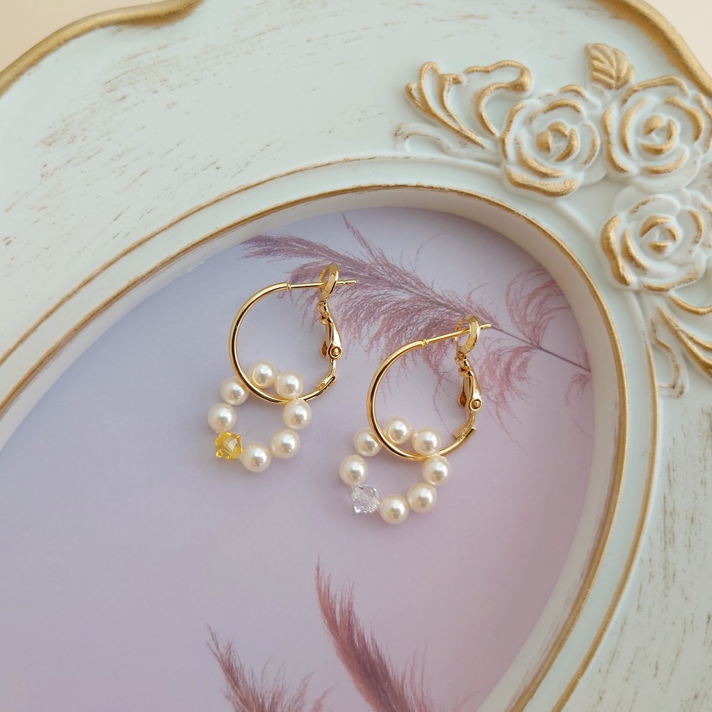 サバナクロー寮 イメージ パールフープピアス/イヤリング