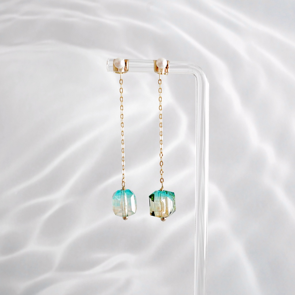 リーチ兄弟イメージ グラデーションビーズのピアス