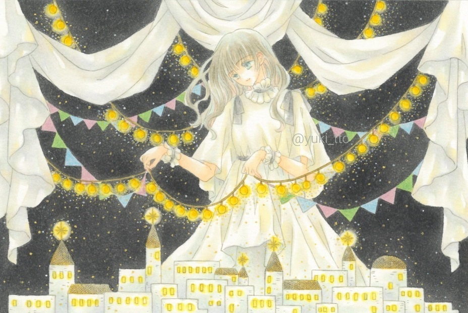 原画作品「あかりを飾って」
