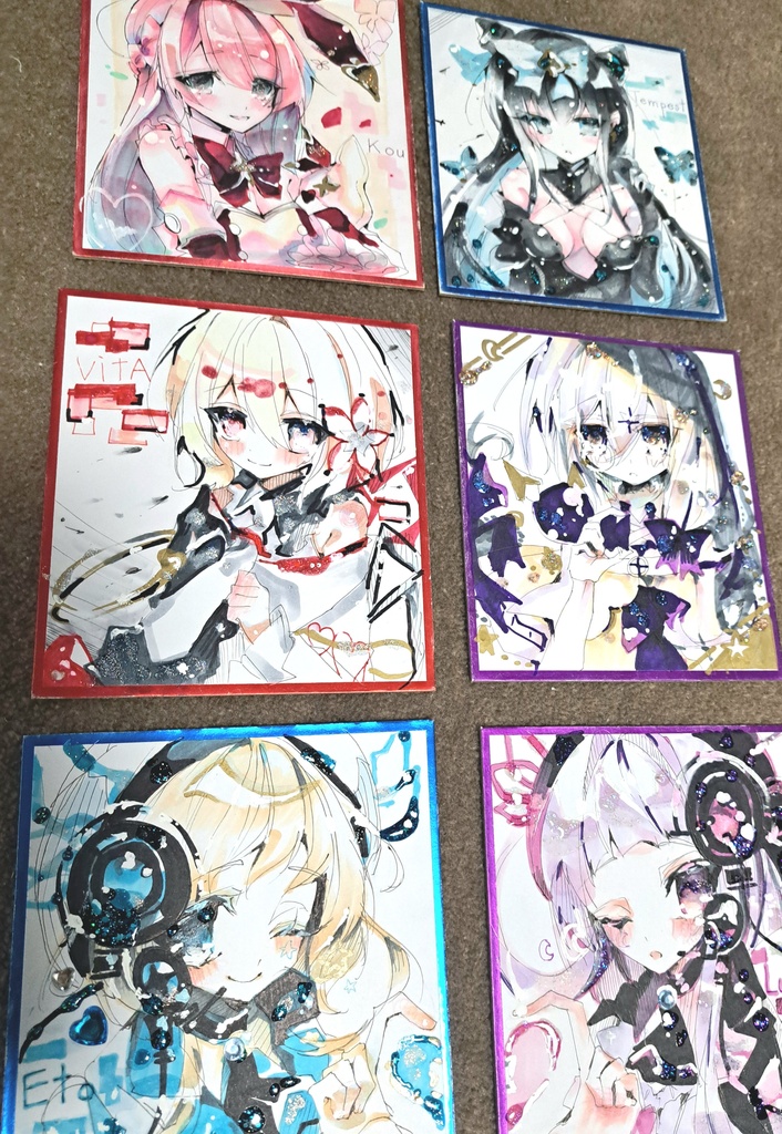 【二次創作】Arcaea 色紙 ファンアート 手描きイラスト
