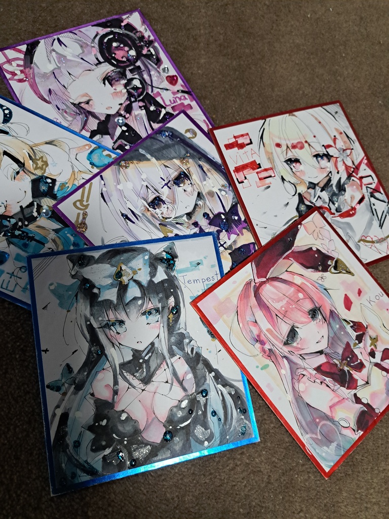 【二次創作】Arcaea 色紙 ファンアート 手描きイラスト