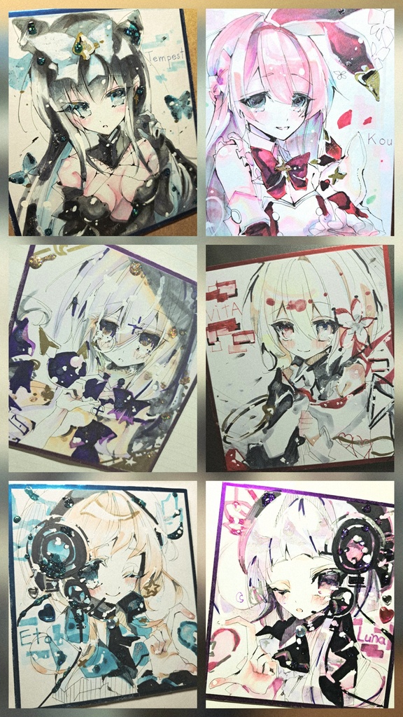 【二次創作】Arcaea  色紙 ファンアート 手描きイラスト