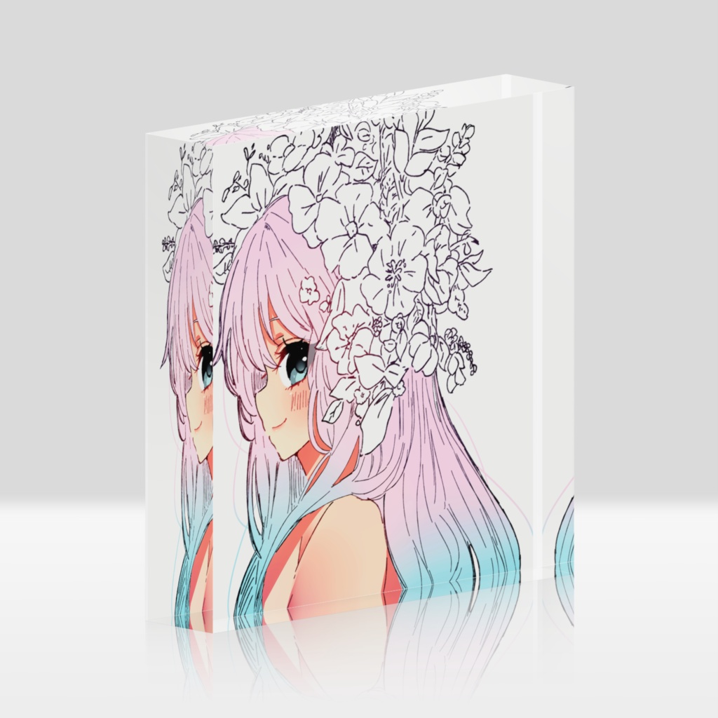 【BOOTH限定】花冠アクリルブロック