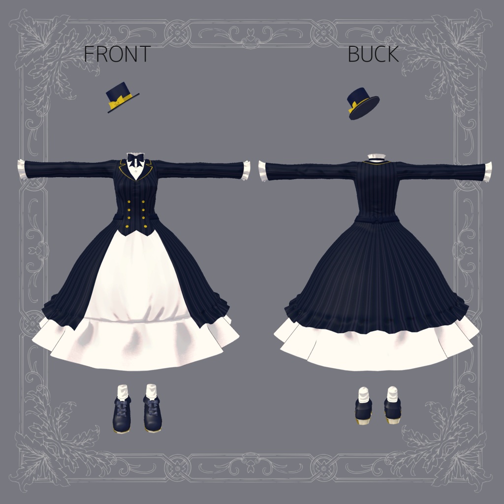 紳士ぶりたいおませさんのドレス【複数アバター対応】