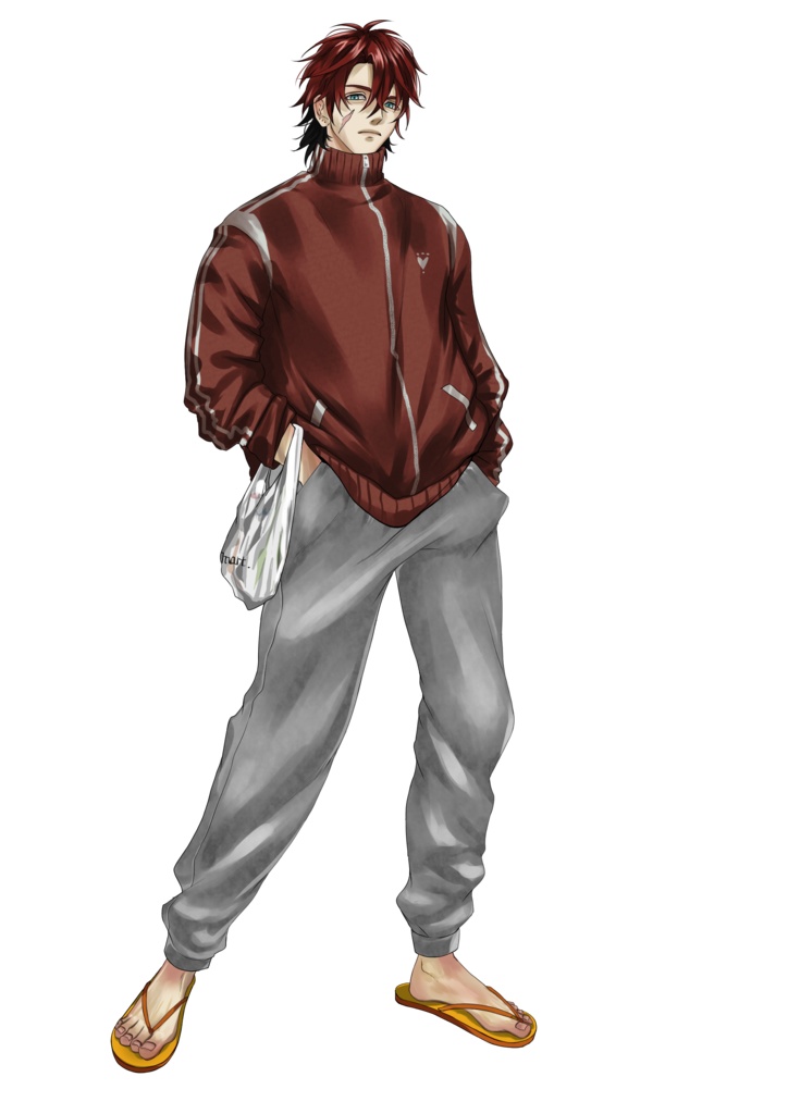 ジャージスウェット姿男性立ち絵