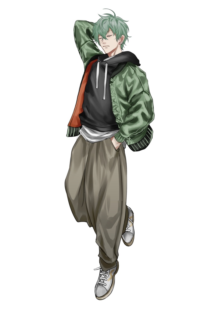 男性立ち絵 髪色4色セット