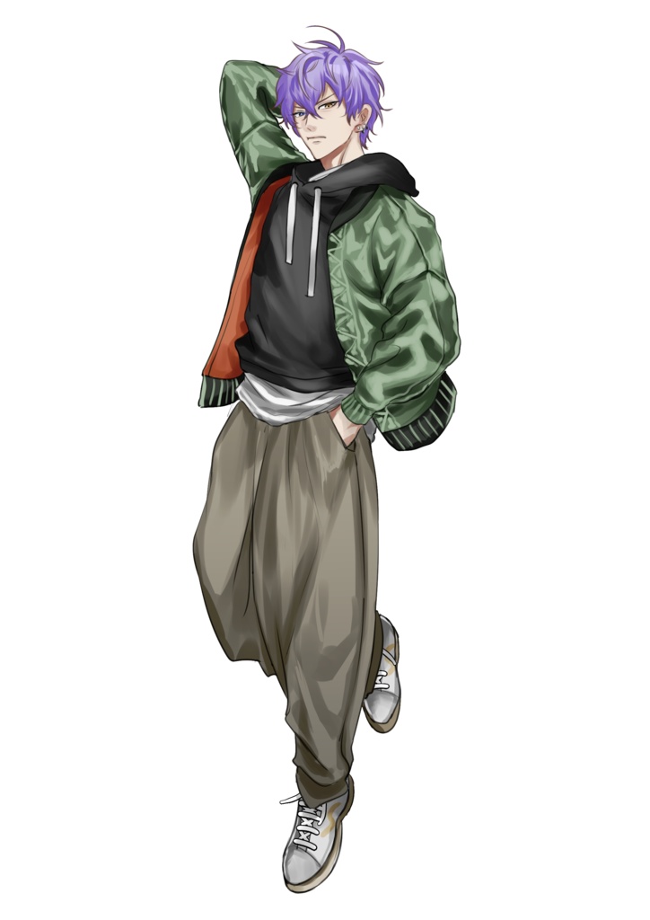 男性立ち絵 髪色4色セット