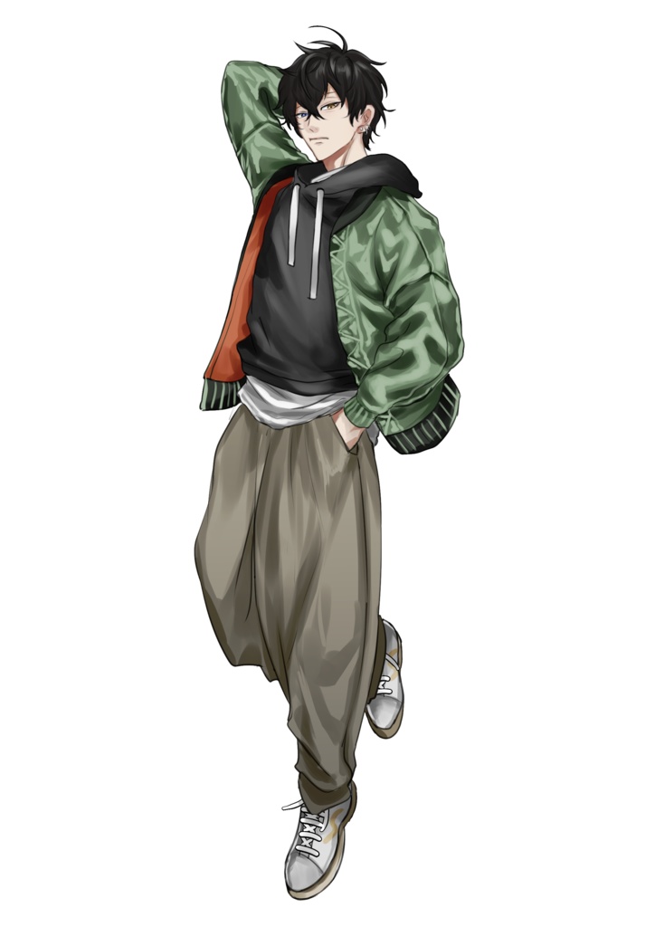 男性立ち絵 髪色4色セット