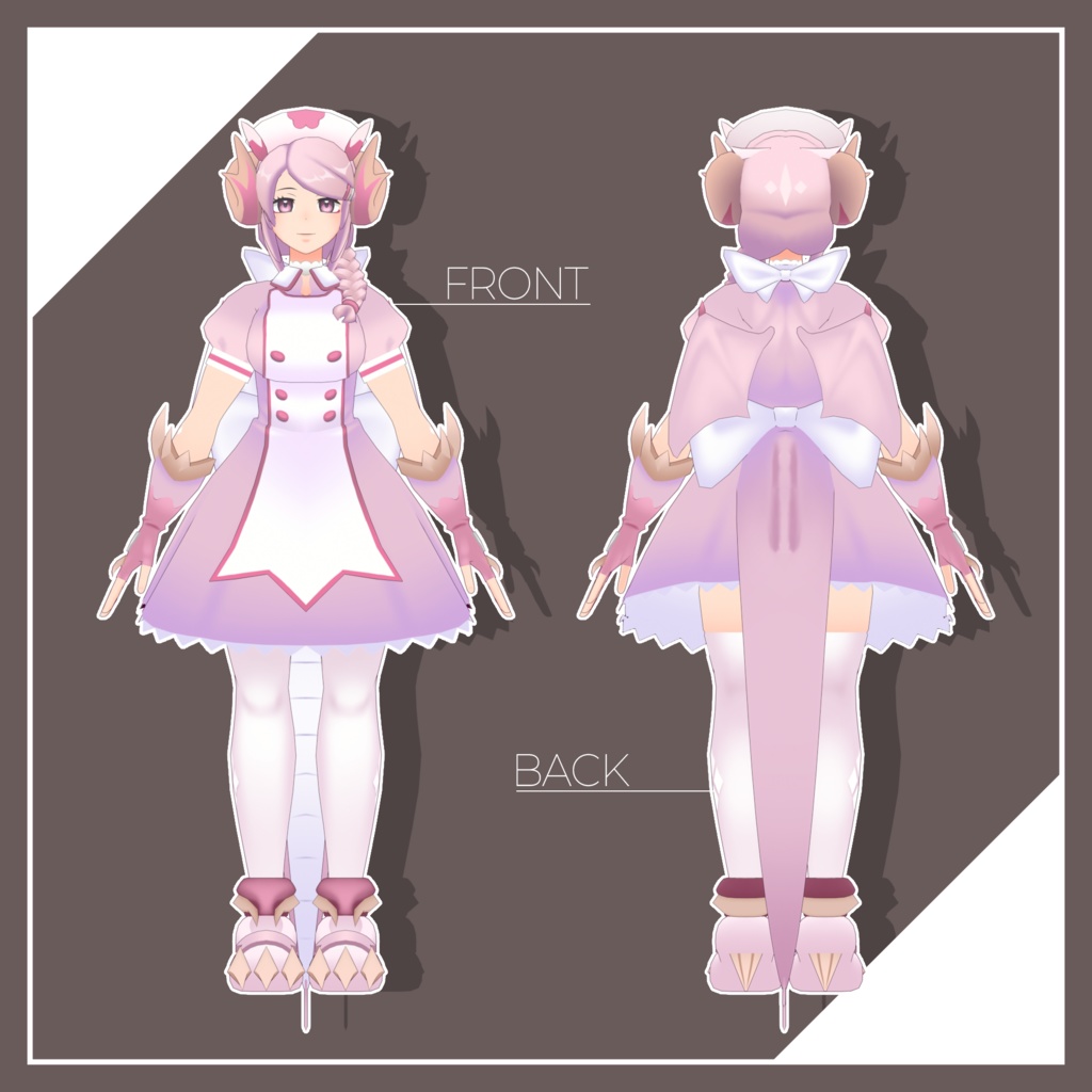 【無料】【 VRChatアバター 】 ドラゴンメイド・ナサリー