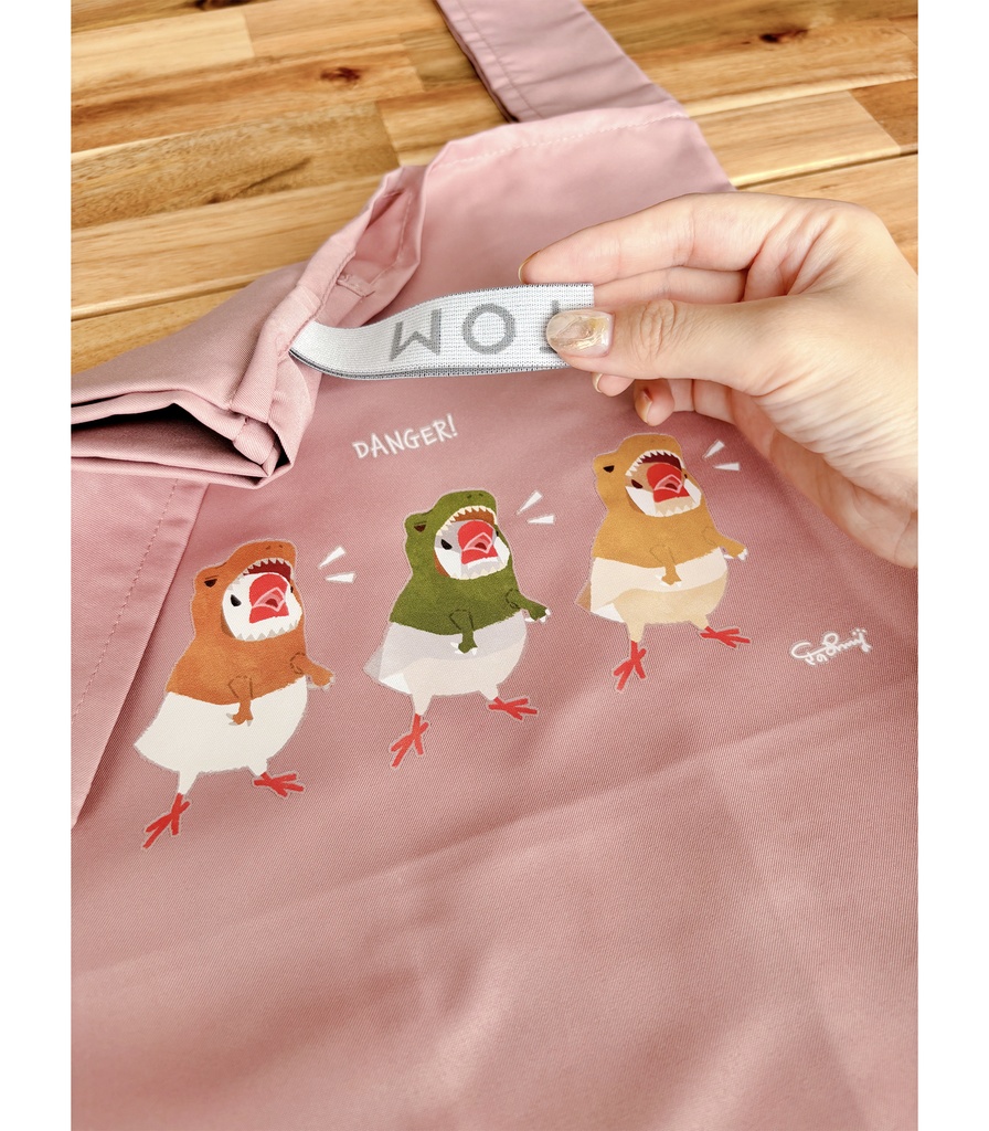 クルリト 恐竜文鳥エコバッグ