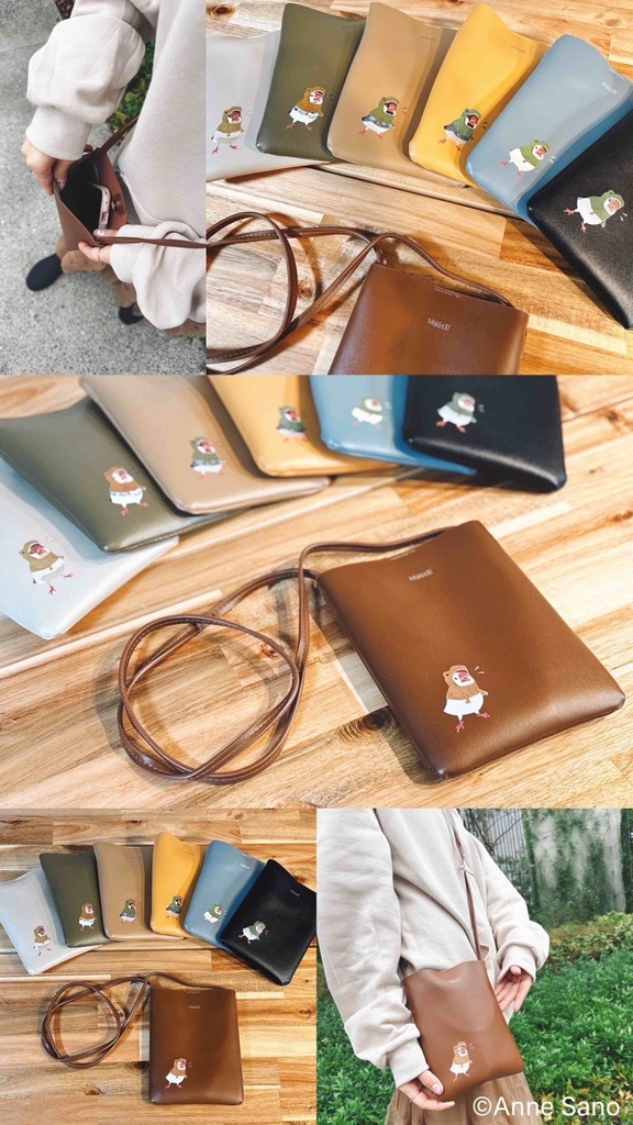 恐竜文鳥合皮ショルダーバッグ※完売次第受注