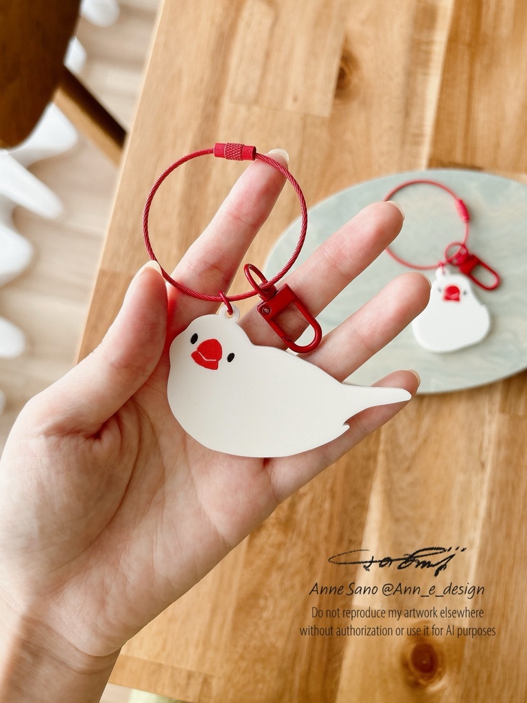 白文鳥アクリルキーホルダー(全2種)