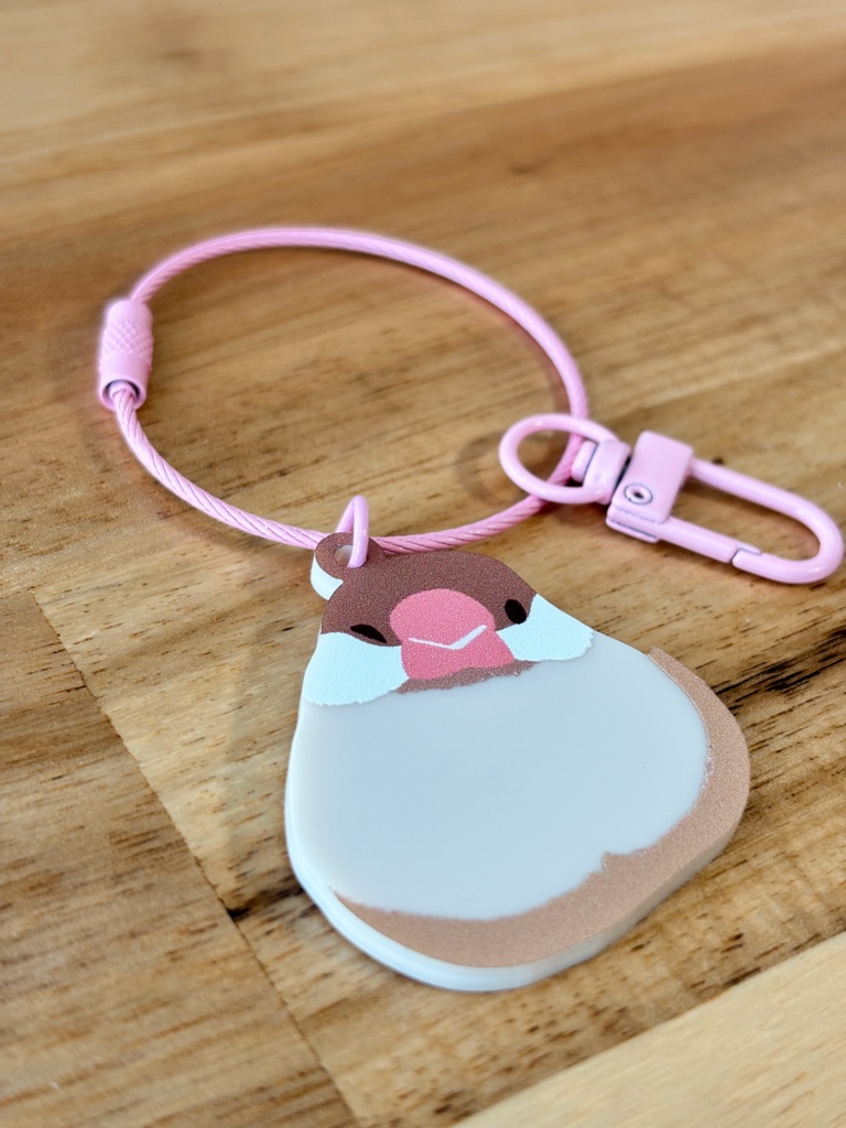 シナモン文鳥アクリルキーホルダー(全2種)