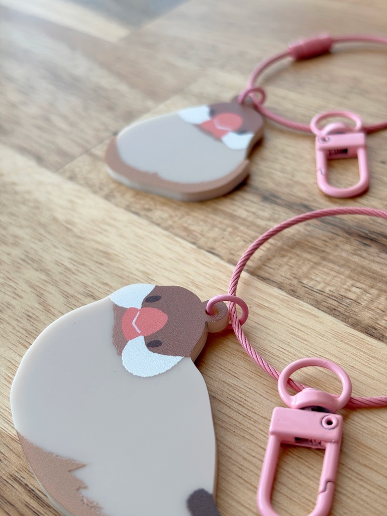 シナモン文鳥アクリルキーホルダー(全2種)